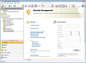 Records Management screen