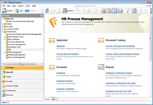 HR Processes Management screen
